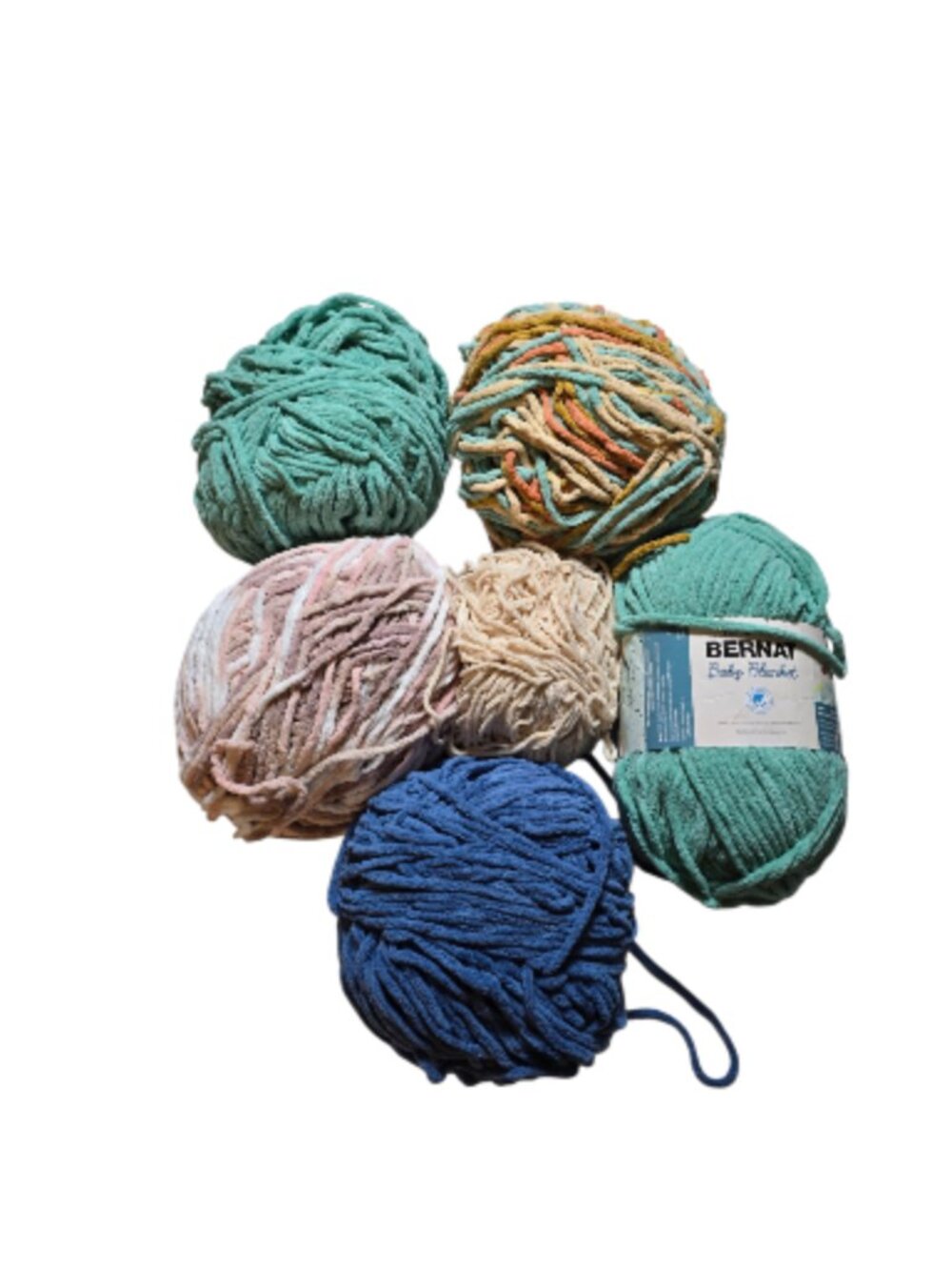 Bernat Baby Coordinates Mixed Yarn Lot 3+ Lbs Blue Green Pink Crochet